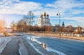 View of the Kremlin Trinity Cathedral in Pskov Royalty Free Stock Photo